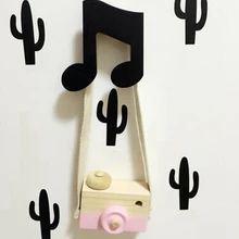 Творческий Музыкальные ноты декоративные настенные Крючки Дети Деревянный крючок для одежды Детская комната вешалка крюк