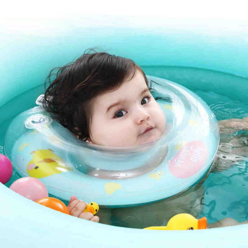 

swimming baby accessories neck ring pipe safety infant float circle for bathe inflatable flamingo inflatable swim rings baby