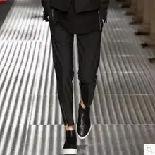 27-46! Новая мужская одежда корейская мода девять минут брюк плюс размер Гарун брюки личности мужские брюки певица костюмы