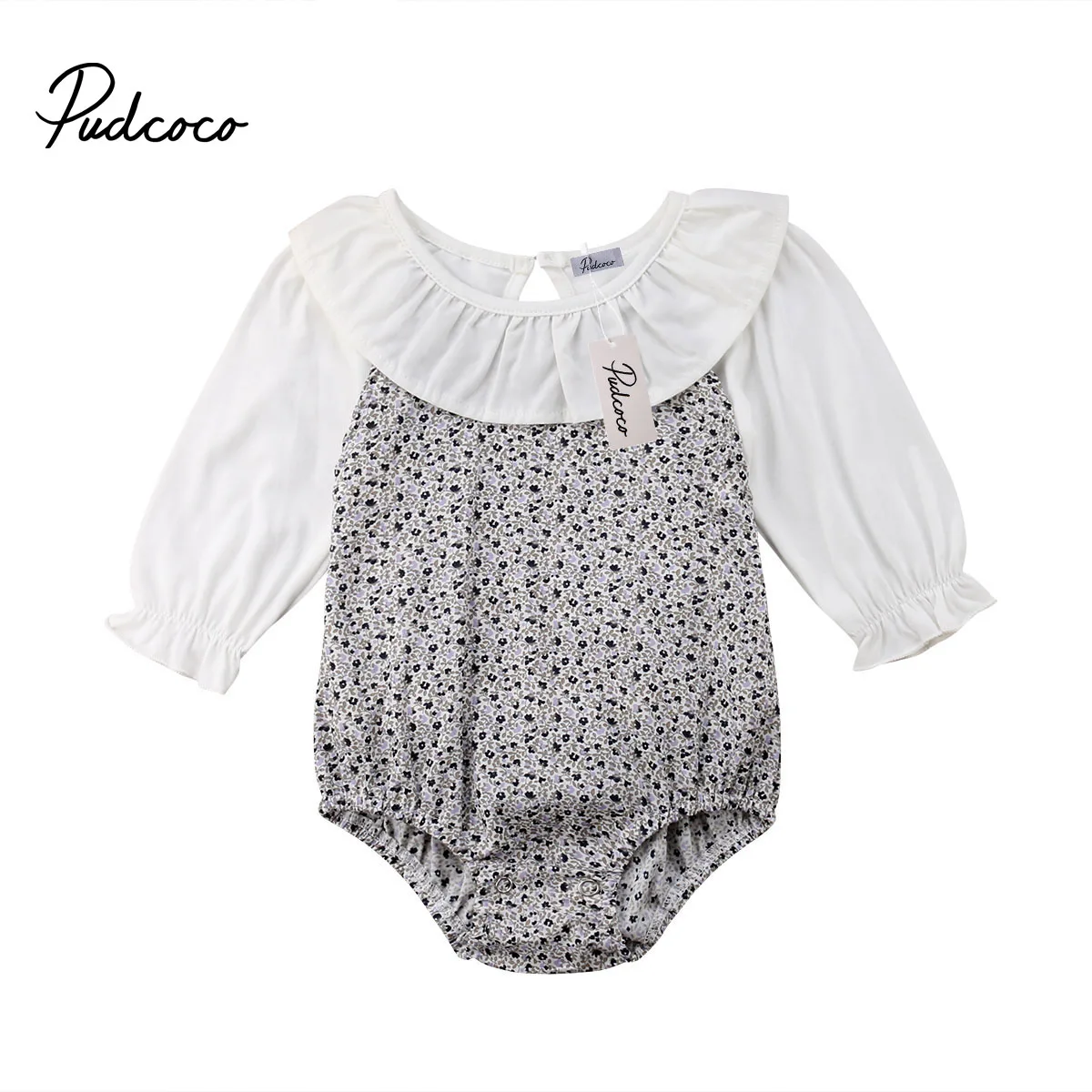 

Floral Newborn Toddler Infant Baby Girl Kids Long Sleeve Floral Romper Jumpsuit Clothes Outfits 0-24M