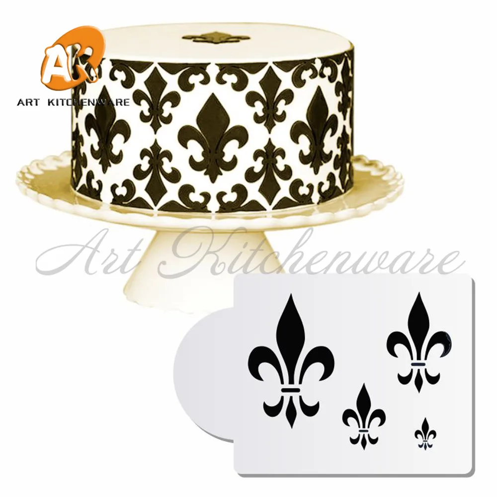 Aliexpress Fleur De Lis Cake Stencil Fondant Plastic Aliexpress Fleur De Lis Cake Stencil Fondant Plastic Stencils For Painting Decoration Cupcake Template Decorating Tools From