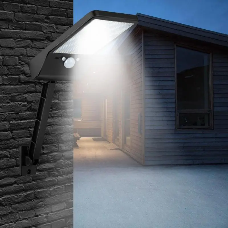 56LED Солнечный движения уличный светильник с датчиком с пультом дистанционного управления для уличного пути сада стены безопасности лампы
