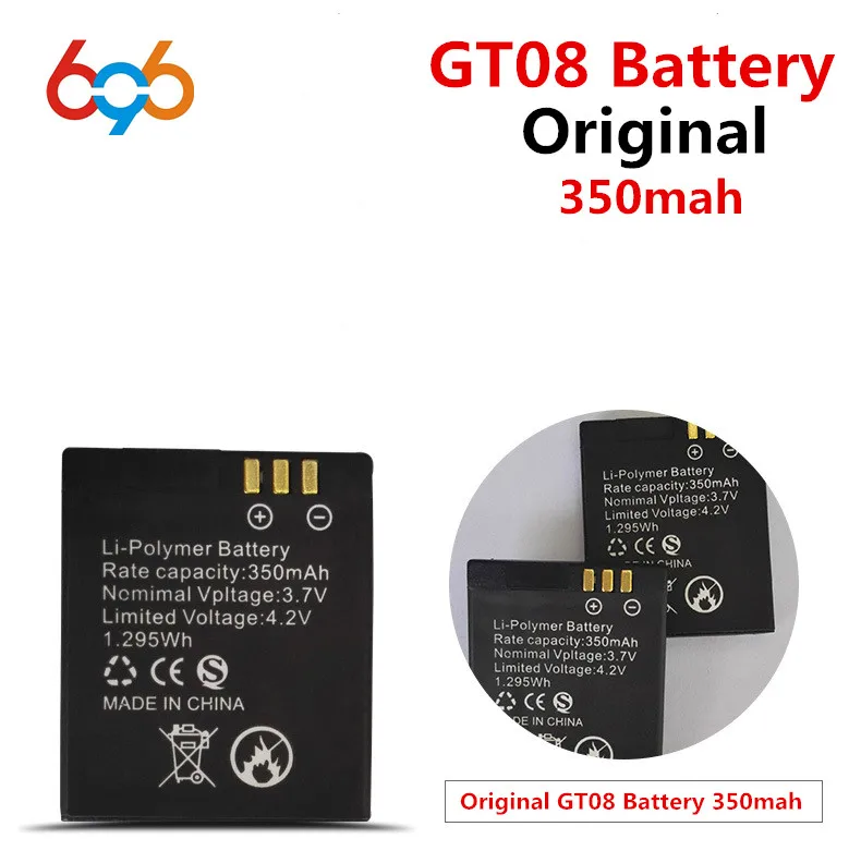 1PCS/Lot Replacement Battery for Smart Watch GT08 350mah Rechargeable Lithium Polymer Spare Watches | Электроника