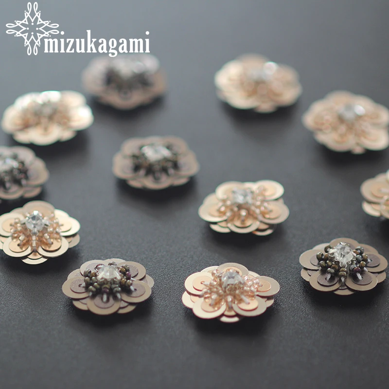 

20mm 4pcs/lot Brown&Champagne Flowers/Jewelry Accessories/Jewelry Findings/Earrings Accessories/Handmade Flower Plastic