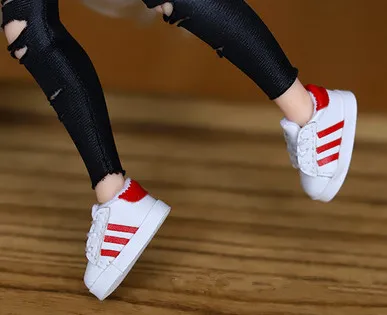 3.2cm Casual shoes 1/6Doll Sport shoes Sneakers Shoes Blyth Canvas Shoes Fit blyth,azone, lati, pullip, ICY - Цвет: shoes 1