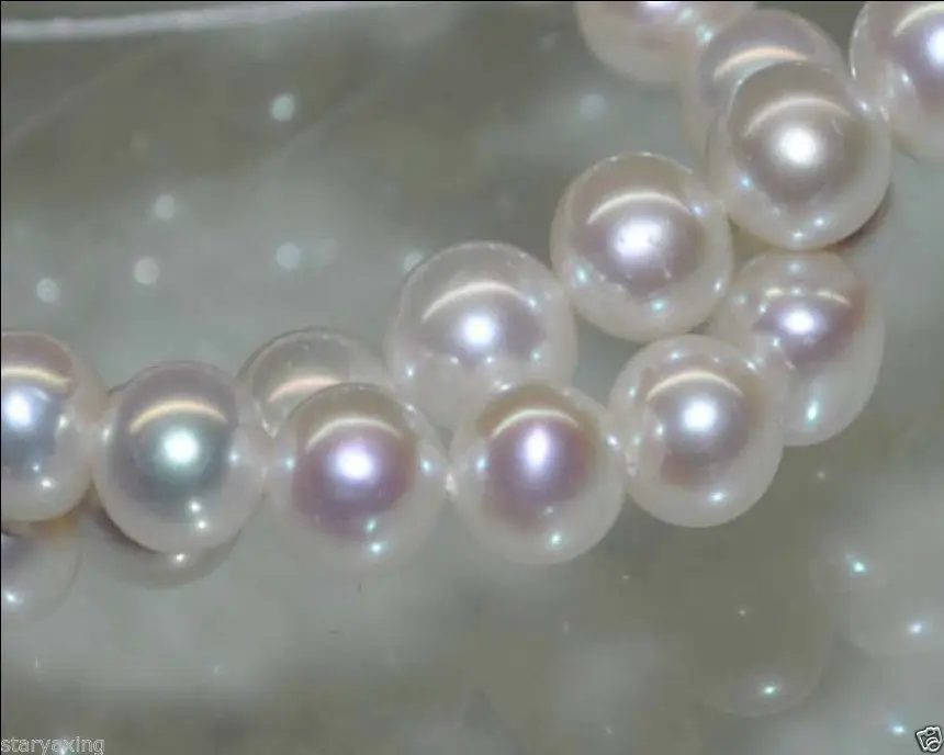 

FREE SHIPPING HOT sell new Style >>>>18INCHES 9-10MM AAA PERFECT WHITE SOUTH SEA ROUND PEARL LOOSE BEADS
