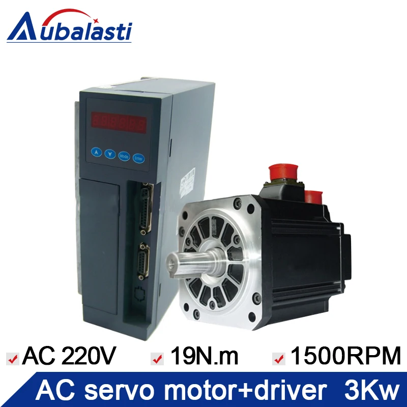 3KW AC Серводвигатель 19N.M 1500 об/мин SZGH 18300CC 1 шт. + Сервопривод переменного тока 501 AC220V
