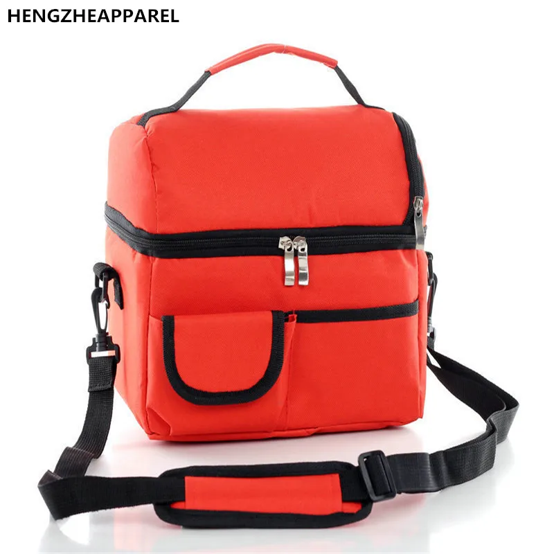 Large Capacity Ice Pack Square Thermal Bag Women Men Lunch Bag Cooler