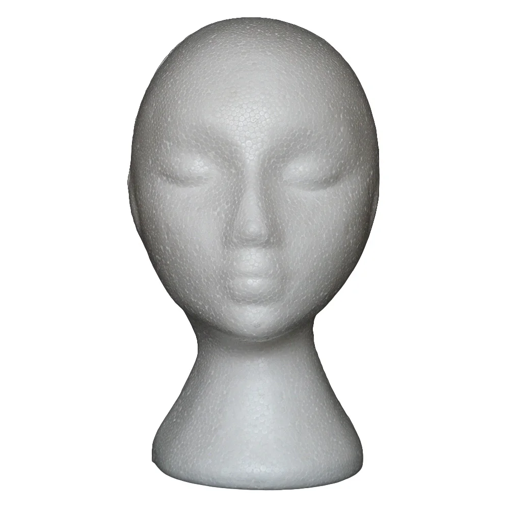Abstract Foam Mannequin Head Manikin Head Model Wig Hair Glasses
