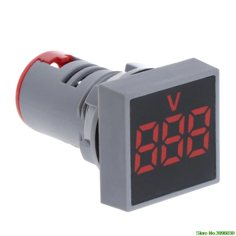 

22MM AC 12-500V Voltmeter Square Panel LED Digital Voltage Meter Indicator Light