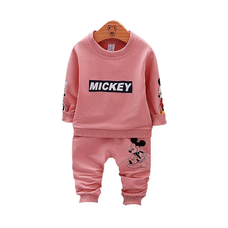 

Autumn Winter Boys Girls Clothes Set Cartoon Mickey Sweatershirt T Shirt and Pant 2pcs Kids Outfit Sport Suit Children Clothing