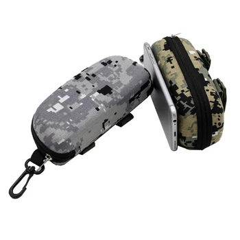 

Portable EVA Sunglasses Box Storage Protector Camouflage Tactical Sun Goggle Glasses Case Outdoor Accessory Bag With Hook
