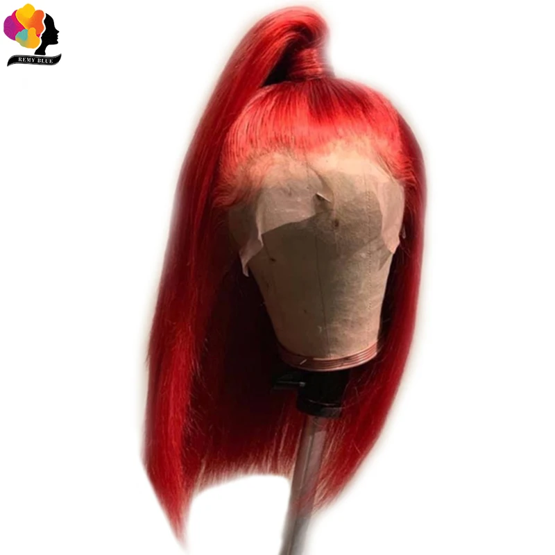 Remyblue 13x4 Short Bob Lace Front Human Hair Wigs T1b 99j Ombre
