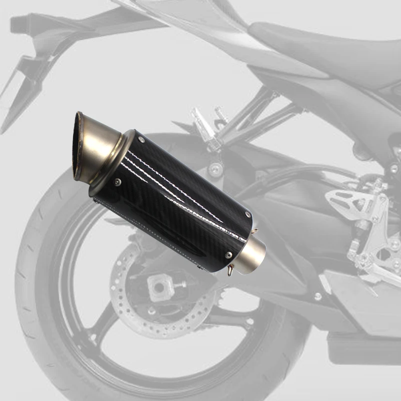 

Universal 51MM Escape Moto Parts Brand Exhaust Pipe Motorcycle Carbon Fiber Muffler Accessories for Ducati KTM Kawasaki BMW Mode