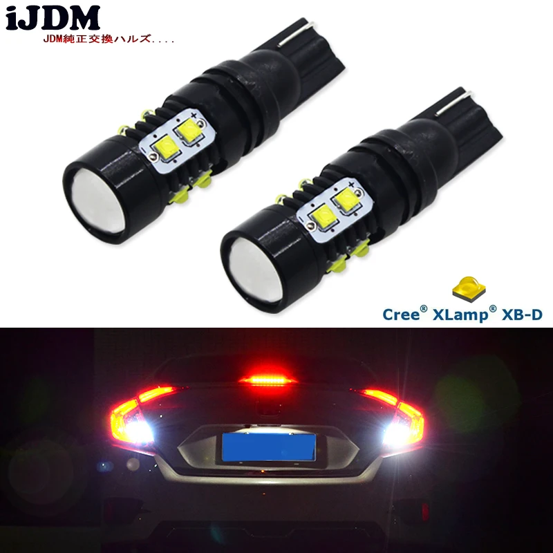 

iJDM Extremely Bright High Power Projector T10 T15 W16W LED Bulbs Lamps For 2006-2016 Honda Civic Backup Reverse Lights white
