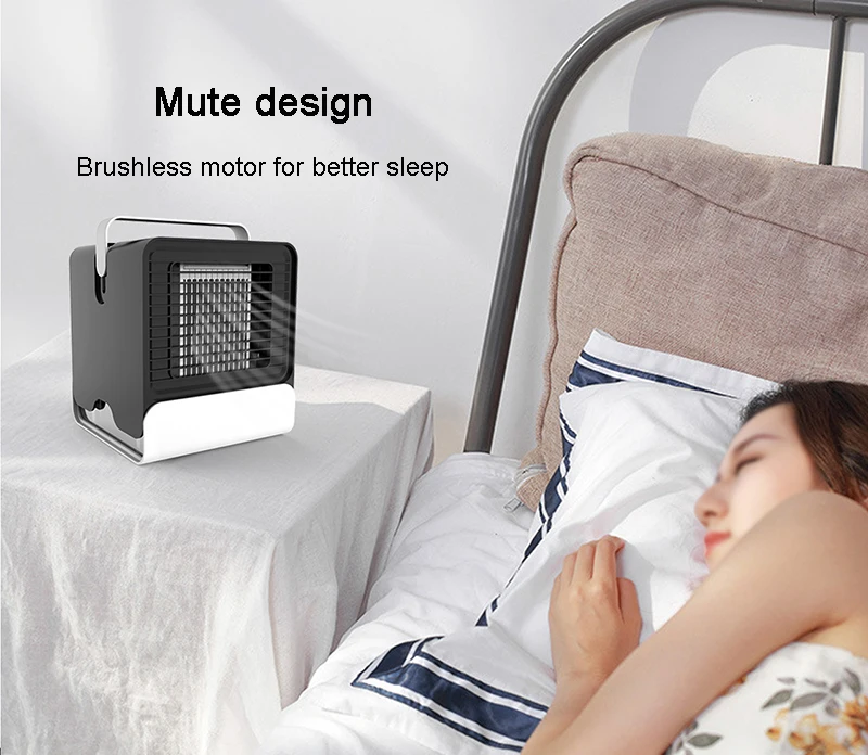 LEARNHAI Mini Air Cooler Fan Portable Digital Air Conditioner Humidifier Easy Cool Purifies Air Cooling Fan for Home Office