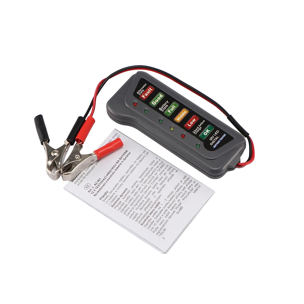 Battery Tester Digital Capacity Tester Checker For 12V Battery Power