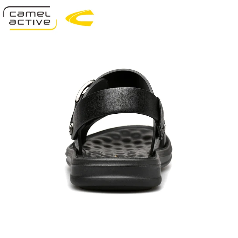 Macio Classic Sapatos marrom Camel Active Verão De Preto Sandálias New Confortáveis Genuíno Casuais Couro Chinelos Homens 2019 Respirável RBpPycqTZZ