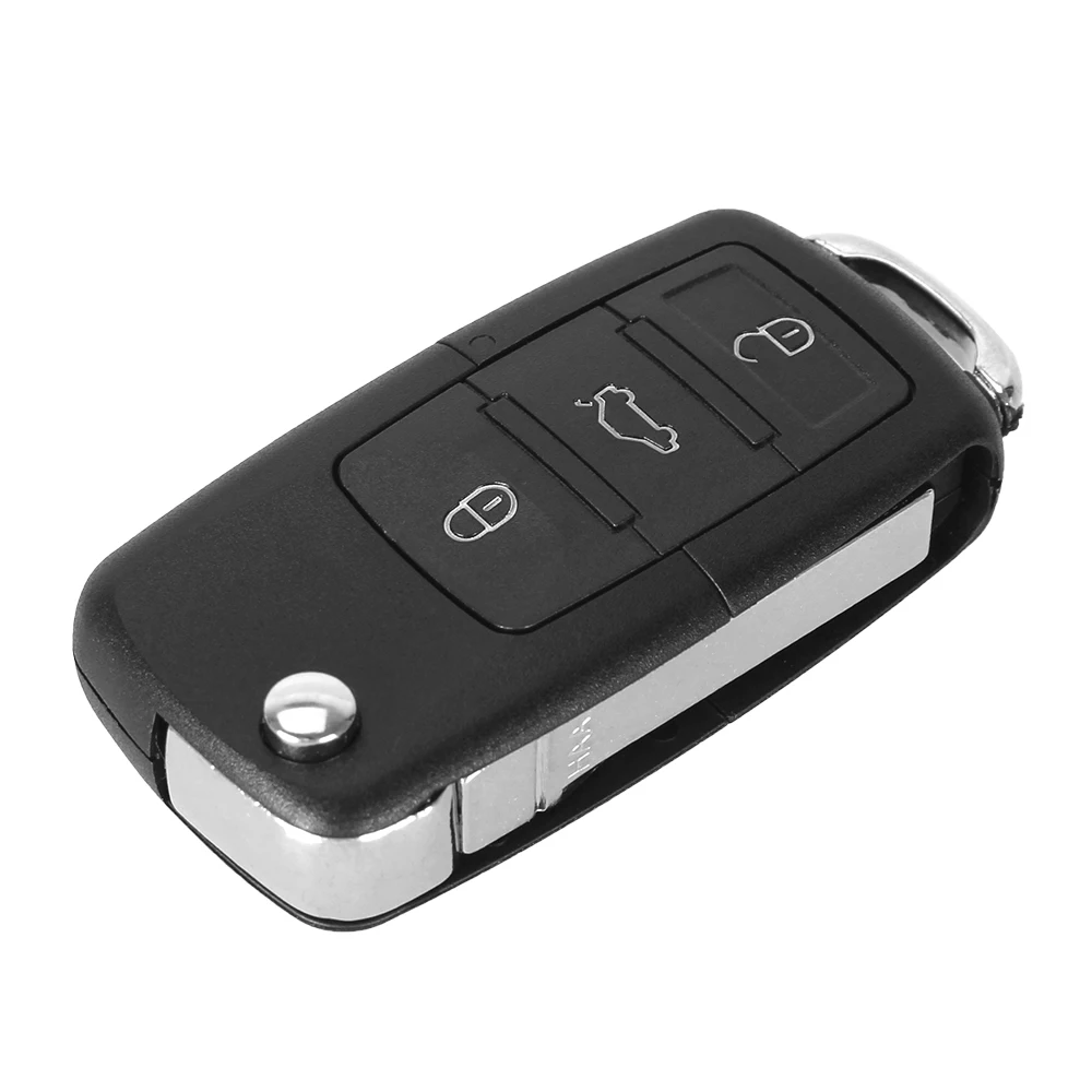 Чехол для ключей с откидной крышкой Dandkey Fob 4 кнопки 3 + 1 паника VW Passat Jetta Golf Car чехол