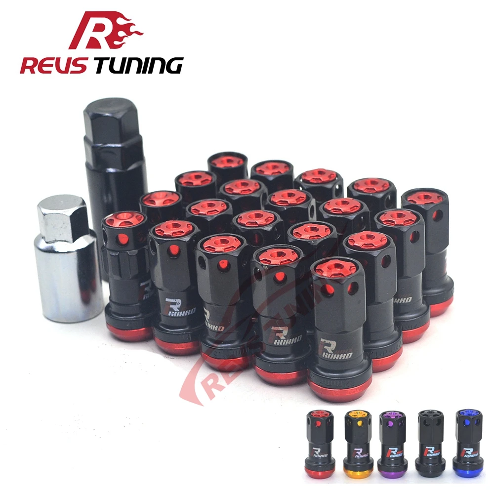 4 M12x1.25 Tuner Locking Wheel Nuts Slim for Subaru Nissan Suzuki JDM Red 4 M12x1.25 Tuner Locking Wheel Nuts Slim for Subaru Nissan Suzuki JDM Red