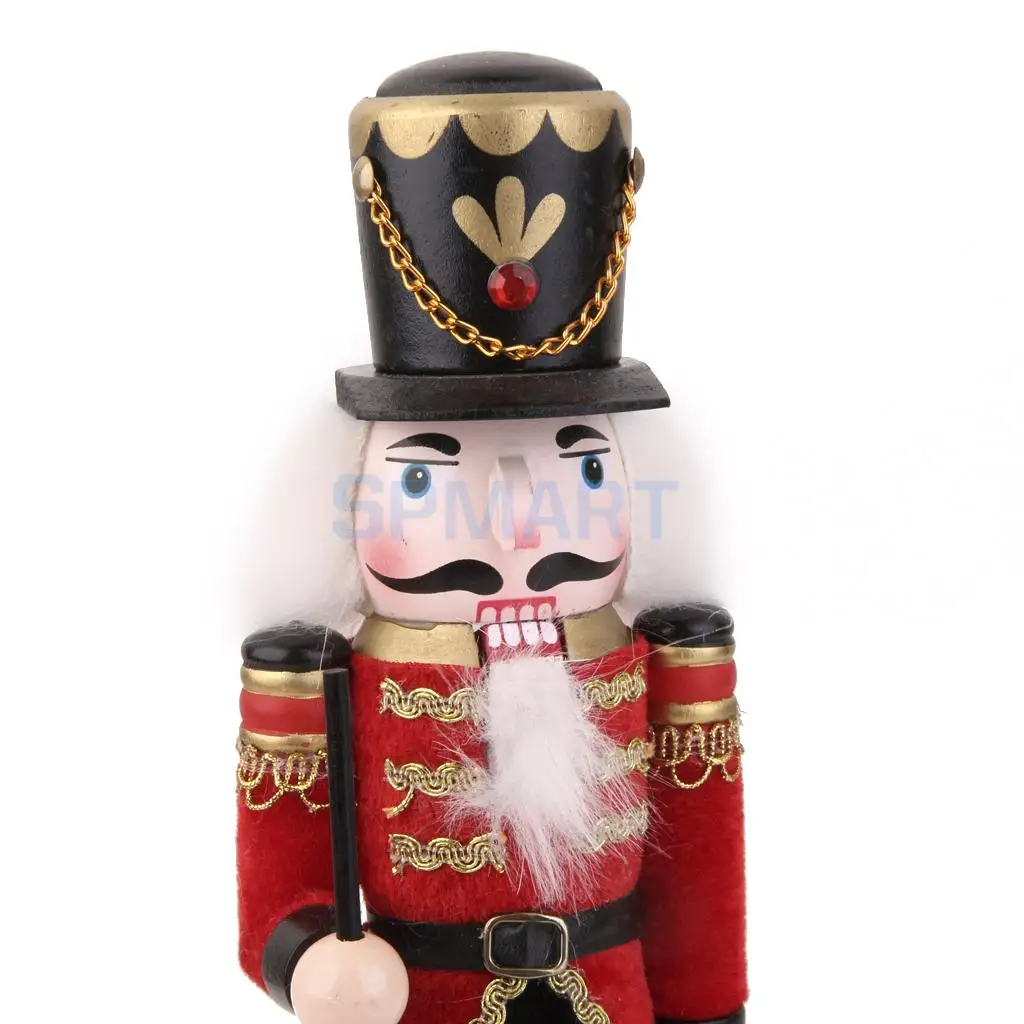 2 pieces 30cm Wooden Nutcracker Soldier Action Figures Festival Christmas Decoration Ornaments Xma's Toys Gifts