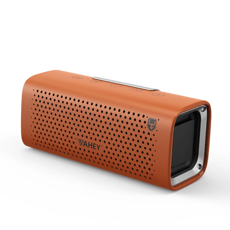 

Portable Wireless Bluetooth Speaker 3D Surround Super Bass Stereo Bluetooth Speaker Smooth Square Leather Bluetooth Speaker