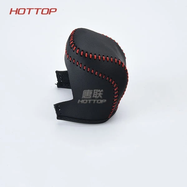Специальный сшитый вручную черный кожаный чехол с ручкой переключения передач для ручного тормоза для Toyota camry - Название цвета: Gear cover black 1pc
