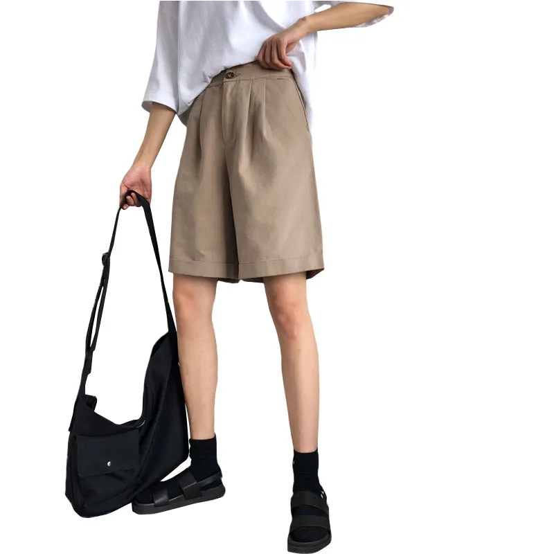 2 цвета Mihoshop Ulzzang Корейская женская модная одежда брюки с высокой талией Kahiki Preppy