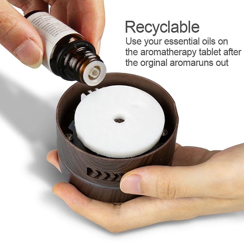  KBAYBO Mini aroma diffuser Aromatherapy Upgraded Air Purifier wood Car Aroma Diffuser Essential Oil