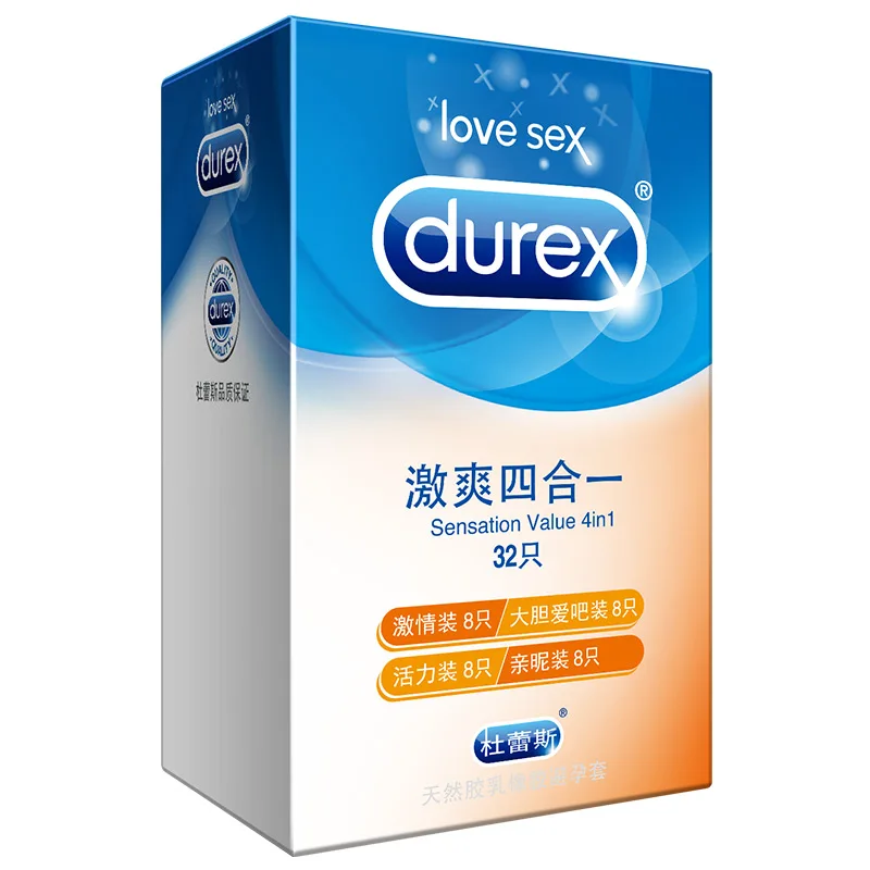 Durex презервативы 32/64/96 шт ультратонкий сексуальный смазанный петух презерватив