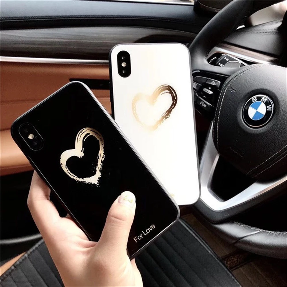 Оригинальный мобильный телефон чехол для IPhone X Iphone 6 S 7 8 плюс мода в форме сердца