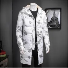 Новое поступление года, зимняя Стильная мужская модная одежда для отдыха с принтом на молнии, хлопковая стеганая мужская Тонкая куртка сплошная