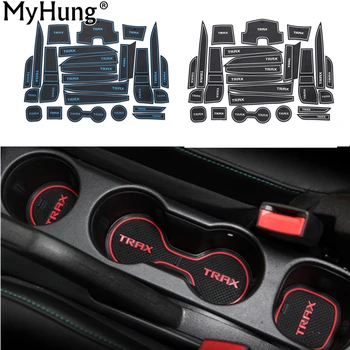 

For Chevrolet Trax 2014 2015 2016 Car Door Groove Mat Non-slip Mats Cup Mat Latex Anti Slip Mat 24pcs Car-Styling Accessories