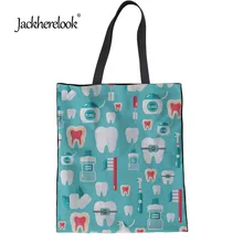 Jackhereook сумка-шоппер Женская Повседневная милая сумка для дантиста Женская многоразовая сумка-тоут женская Защита окружающей среды Bolsas