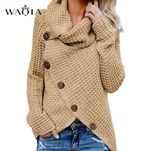 Осень женский свитер Повседневный свободный Водолазка трикотажные джемперы длинный рукав летучая мышь вязаные пуловеры уличная зима