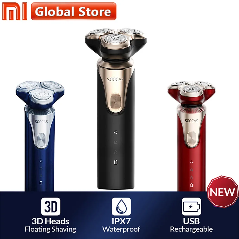 

Original Xiaomi Mijia SOOCAS S3 Electric Shaver For Men Rechargeable Washable In Electric Shavers Razor Waterproof Shaver Xiaomi