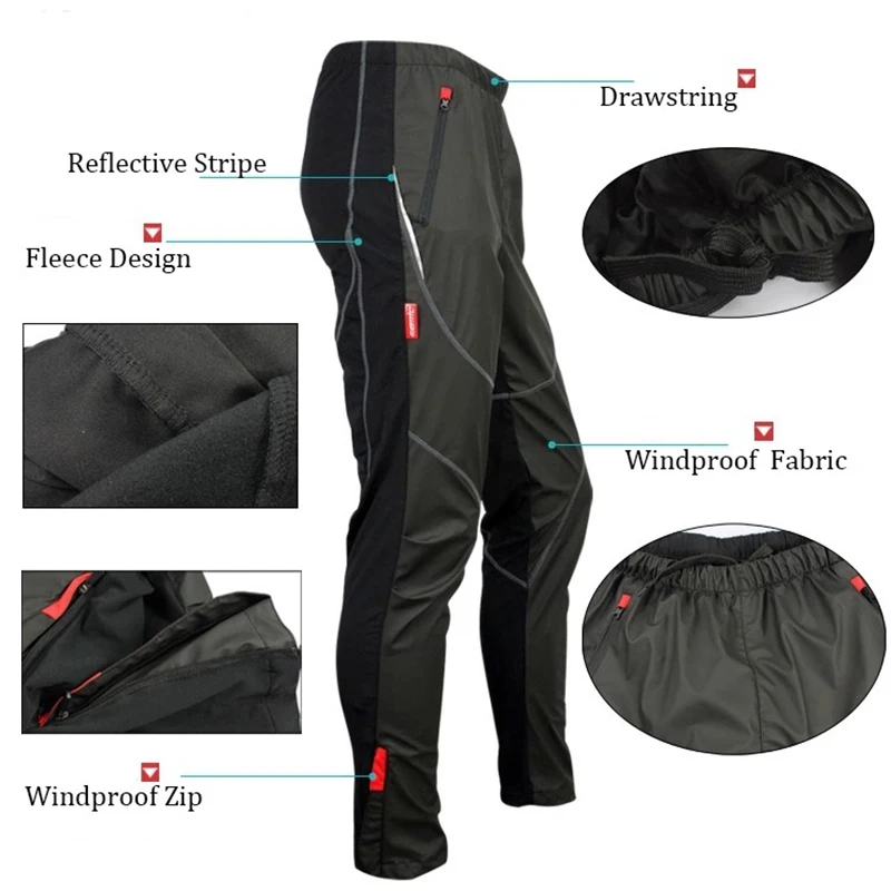 Santic зимние длинные штаны для велоспорта, мужские свободные штаны для велоспорта, ветрозащитные тепловые штаны для велоспорта, теплые флисовые штаны, спортивные C04007