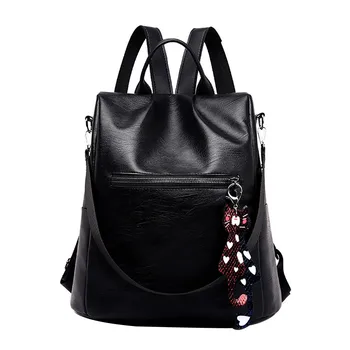 

Retro Women PU Leather Backpack College Preppy School Bag for Student Laptop Girls Ladies Back Pack Trip Bagpack