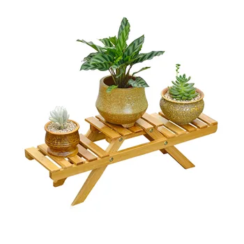 

Wooden 3-Tier Foldable Flower Stand Succulents Plant Bonsai Shelf Home Decor Balcony Flowerpot Shelf