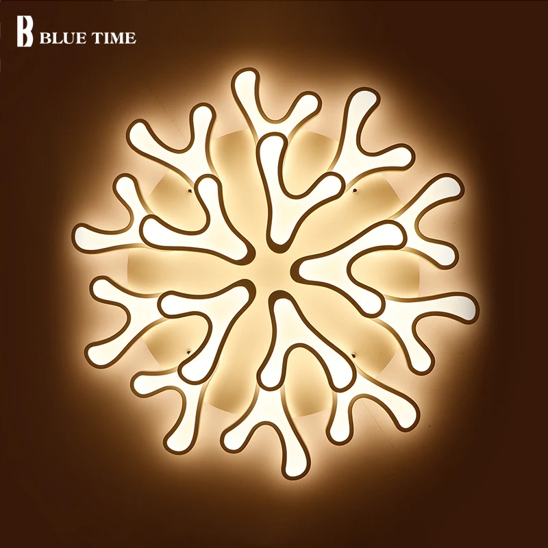 

Blue Time White Modern Led Ceiling Lights For living Room Bedroom Dining Room Home white finished Ceiling Lighting Fixtures