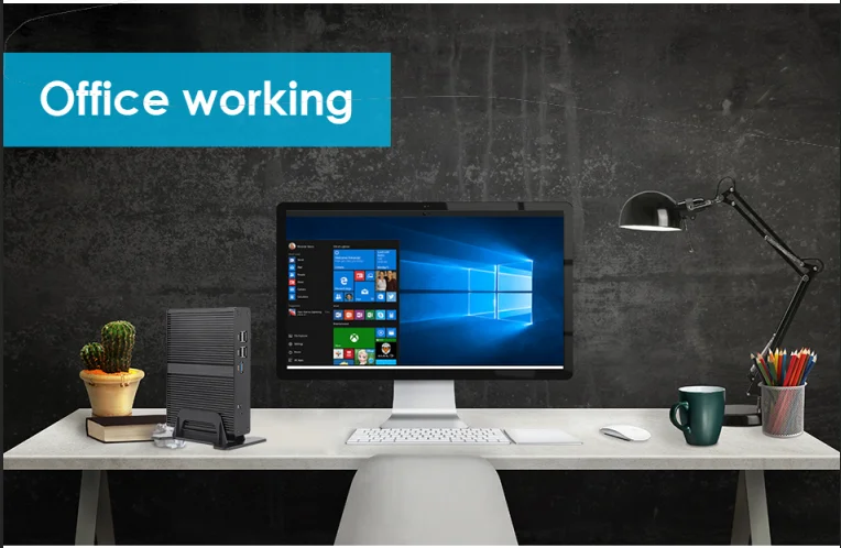 Микропроцессорный Мини ПК оконные рамы 10 Core i3 6100U i3 7100U 4 к HD мини компьютер Celeron 2955U для офиса/HTPC/Call center/домашний компьютер