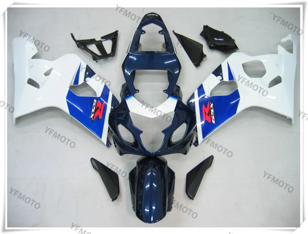 

Motorcycle ABS White Blue Fairing Body Work For SUZUKI GSXR600-750 GSXR 600 750 K4 2004-2005 +4 Gift