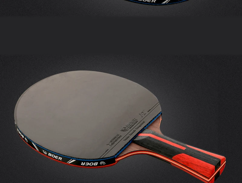 1 шт. 6-Stars Professional Carbon 7 слоев Настольный теннис летучая мышь ракетка длинная короткая ручка пинг-понг ракетка с сумкой для переноски