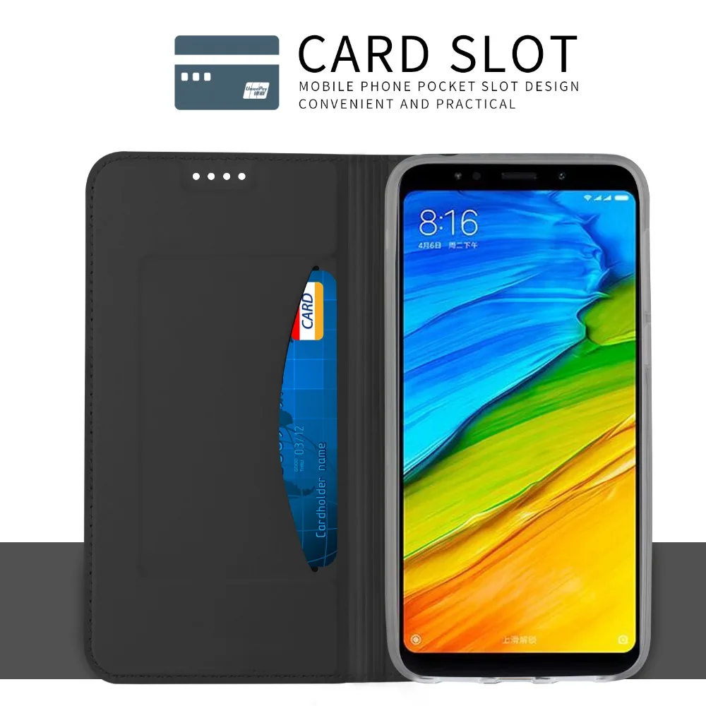 Роскошные кожаные флип-Чехлы для Redmi Note 5 Plus чехол с ультраслотом карт Xiaomi HM