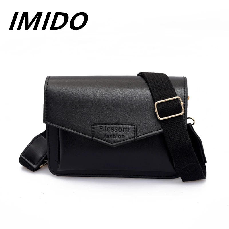 

IMIDO 2019 Summer Style Trend Korean Wide Shoulder Strap One Shoulder Fashion Simple Diagonal Ladies Small Square Bag Shopping
