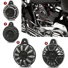 CNC cut edge cut black horn cover touring Horn Cover для harley big double horn для Harley big double FLT Touring 1991