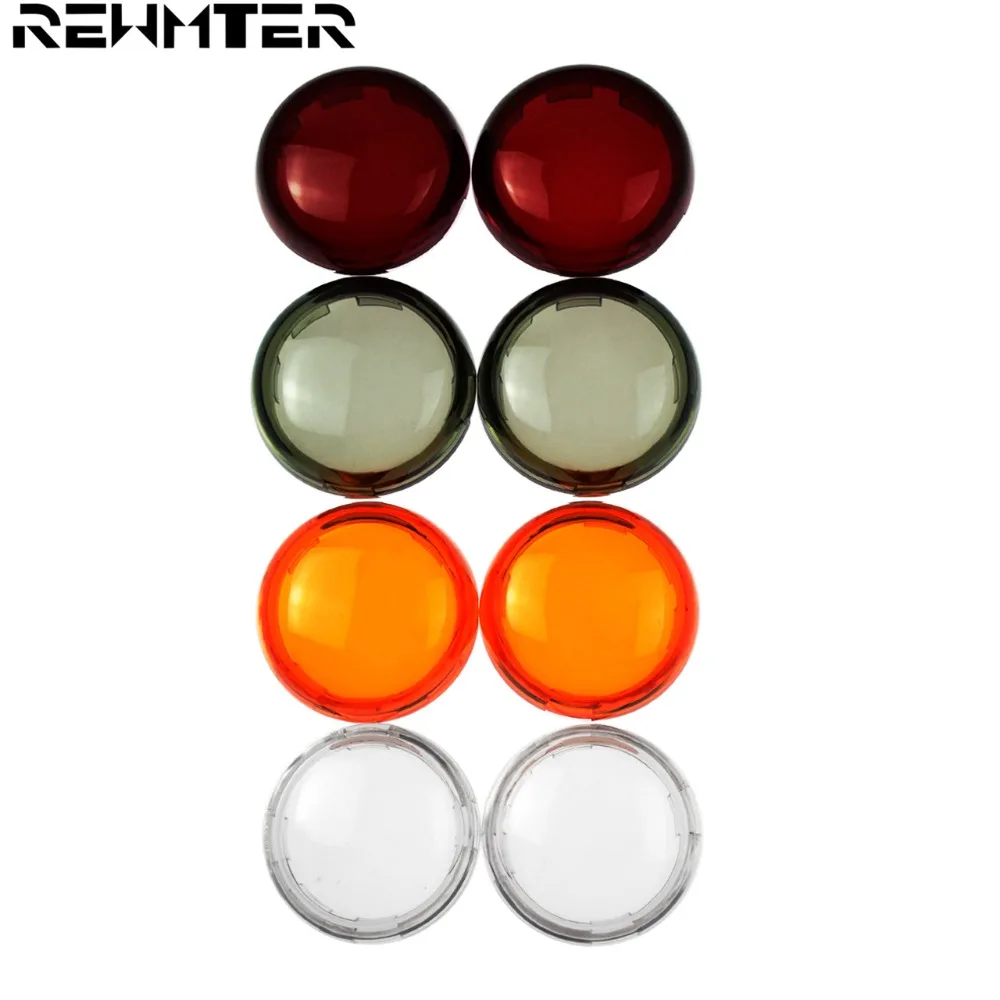

2PCS Motorcycle Front Rear Turn Signal Light Indicator Lens Cover For Harley Touring Sportster 883 1200 XL Softail Fatboy Dyna