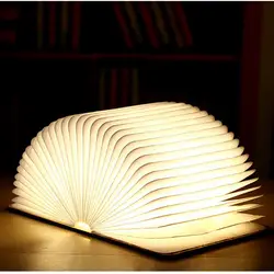 Творческий обесцвечивание свет книги смешно свет USB флип свет книга USB зарядка ночник украшения складной стол странные лампа