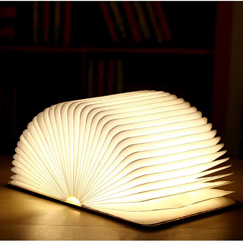 

Creative Discoloration LED Book Funny Light USB Flip Book Light USB Charging Night Light Decoration Folding Table Strange Lamp