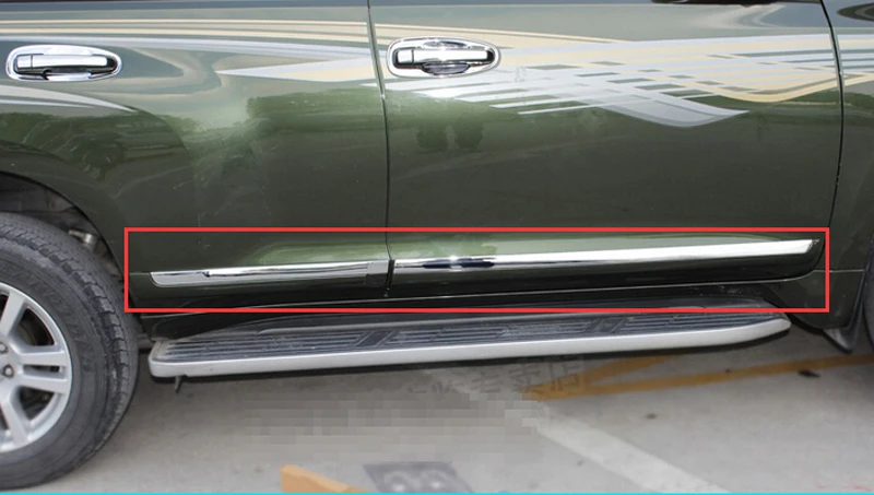 

Car styling!Dark Green Side Door Body Molding Protector Garnish For Toyota FJ150 2010 2011 2012 2013